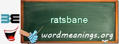 WordMeaning blackboard for ratsbane